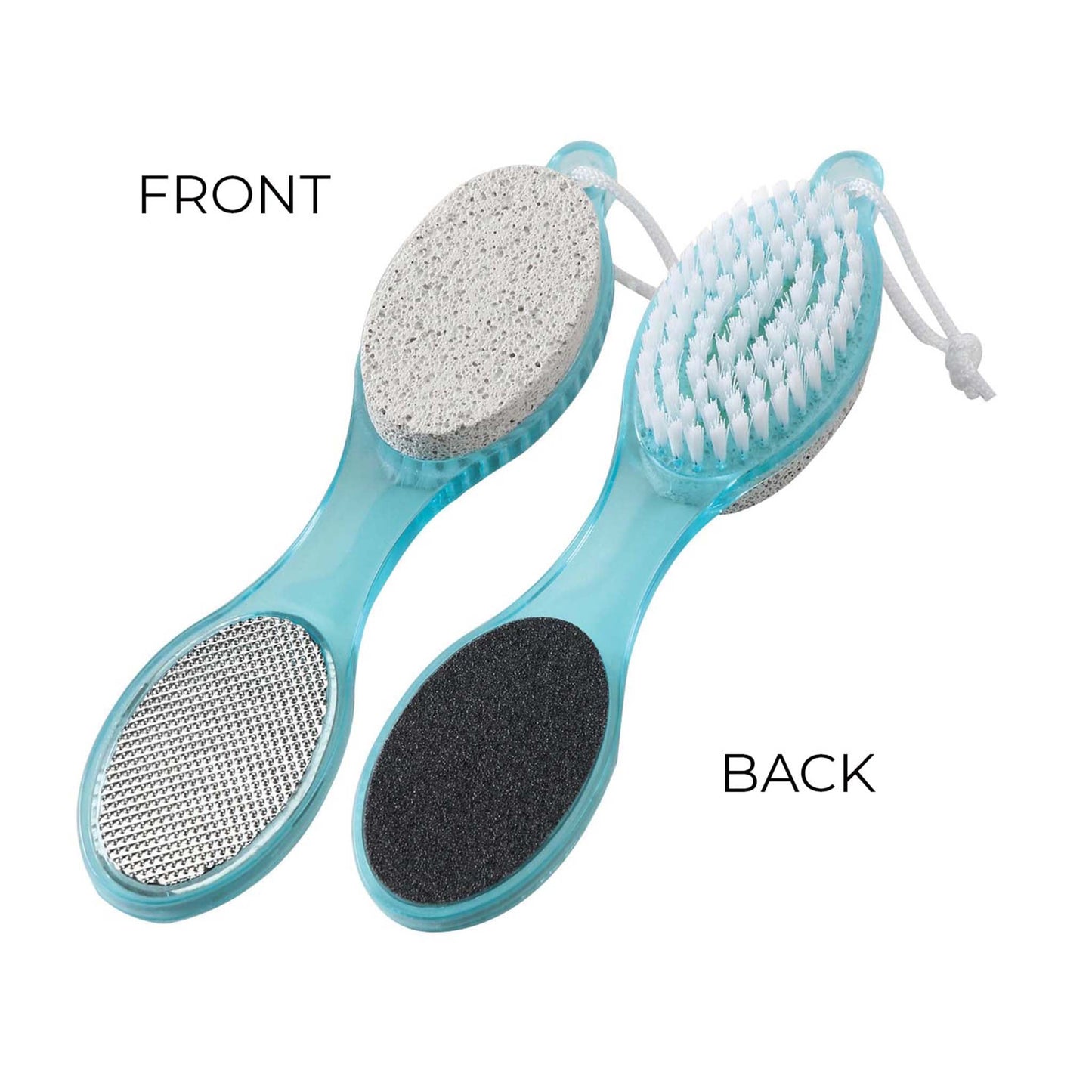 4 In 1 Pumice Stone & Brush & Buffing File & Metal File / Foot File / Pedicure Brush / Foot Scrubber