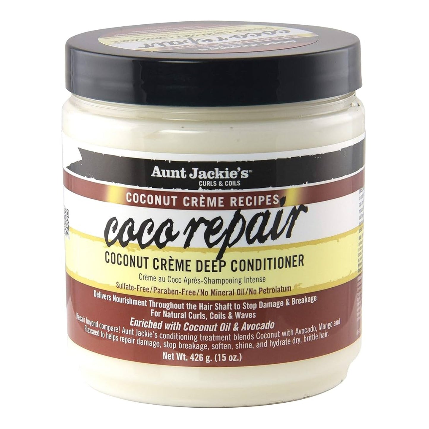 Aunt Jackie's - Coco Repair Coconut Creme Deep Conditioner Enriched With Coconut Oil & Avocado - 426g