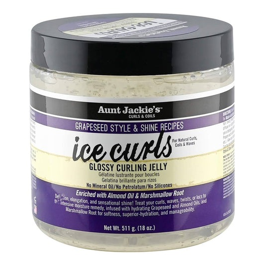 Aunt Jackie's - Ice Curls Glossy Curling Jelly Enriched With Almond Oil & Marshmallow Root - 511g