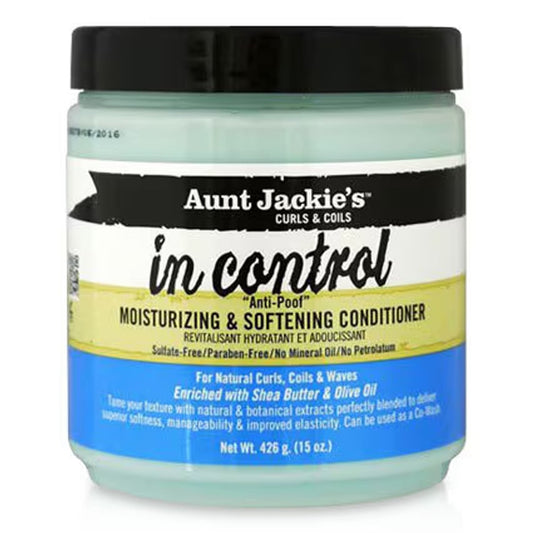 Aunt Jackie's - In Control Anti-Poof Moisturizing & Softening Conditioner Enriched With Shea Butter & Olive Oil - 426g