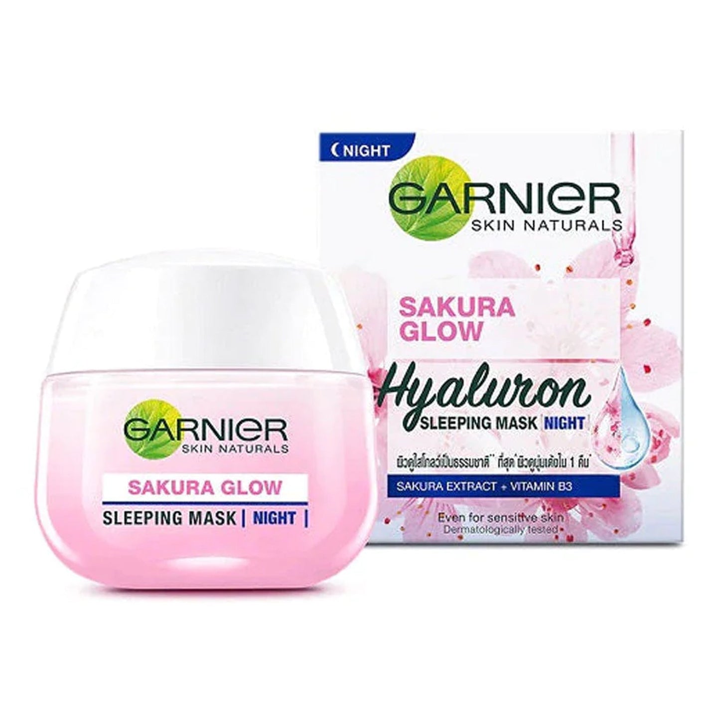 Garnier - Skin Naturals Sakura Glow Hyaluron Night Sleeping Mask - 50ml