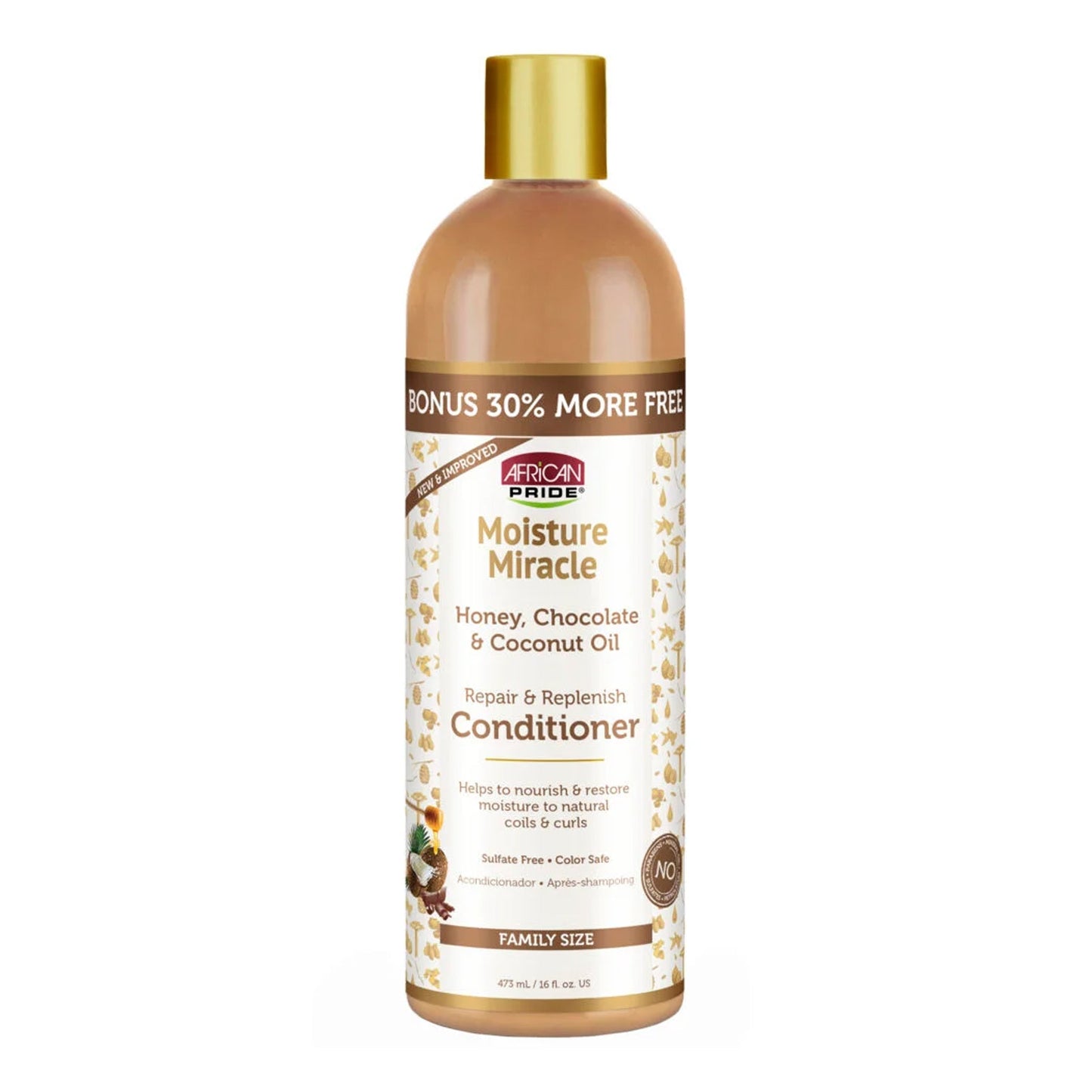 African Pride - Moisture Miracle Honey, Chocolate & Coconut Oil Repair & Replenish Conditioner - 473ml