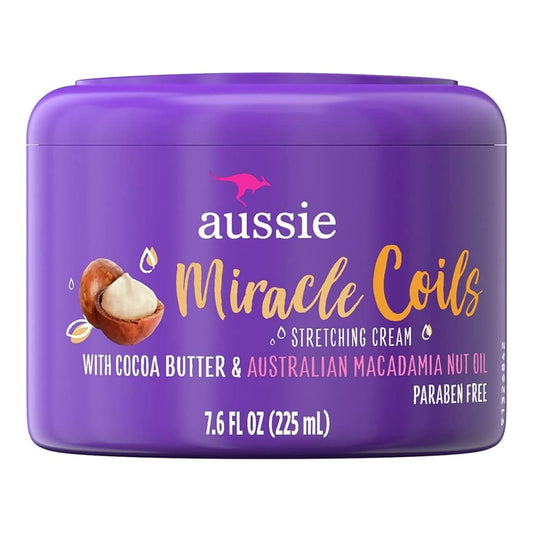 Aussie - Miracle Coils Stretching Cream With Cocoa Butter & Australian Macadamia Nut Oil - 225ml