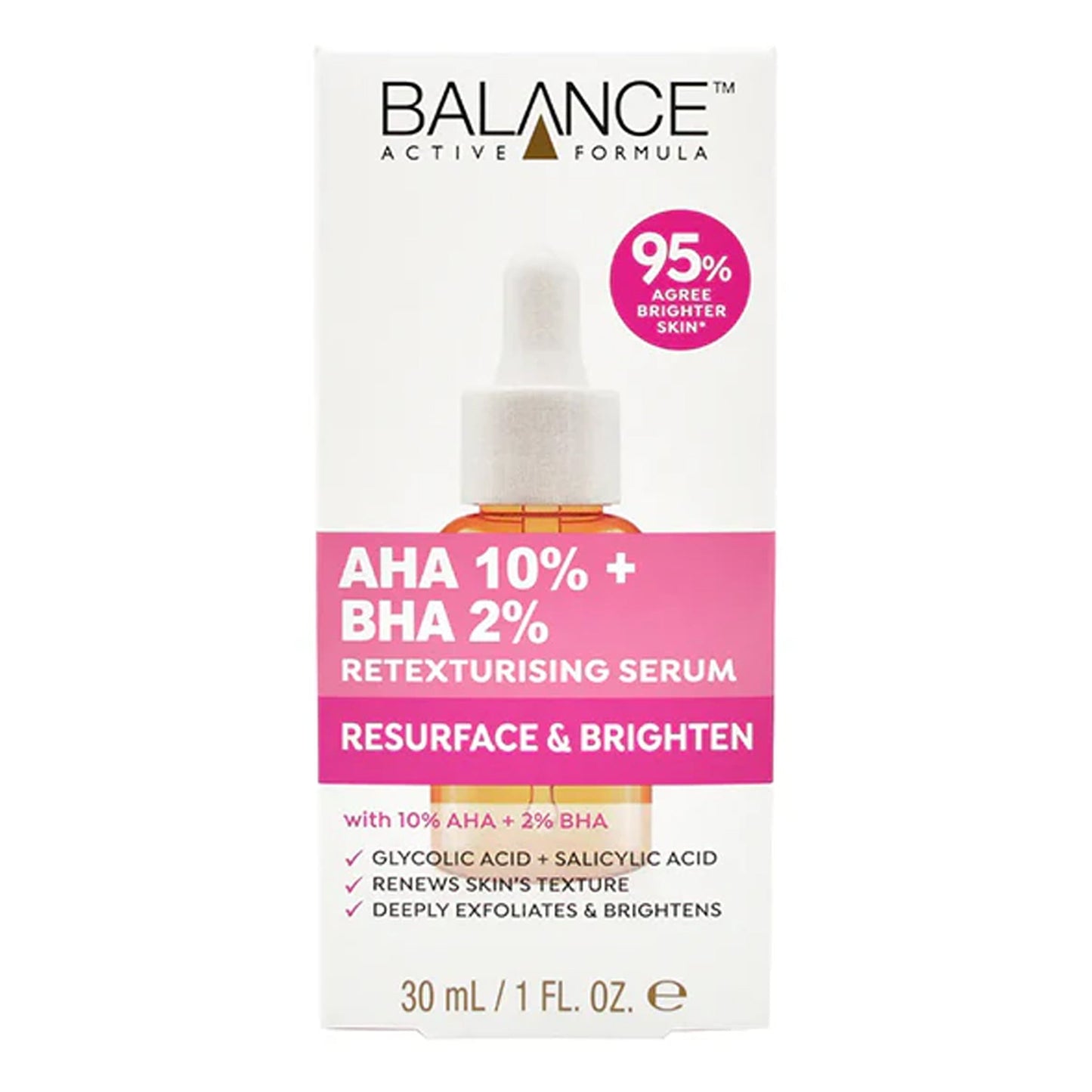 Balance - AHA 10% + BHA 2% Retexturuzing Serum - 30ml