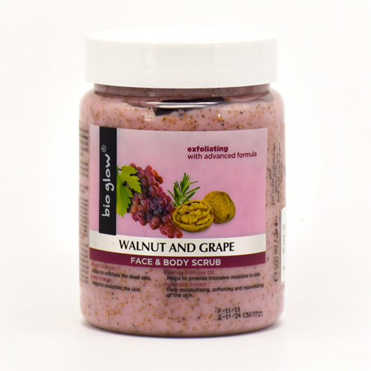 Bio Glow - Walnut & Grape Face & Body Scrub - 500ml