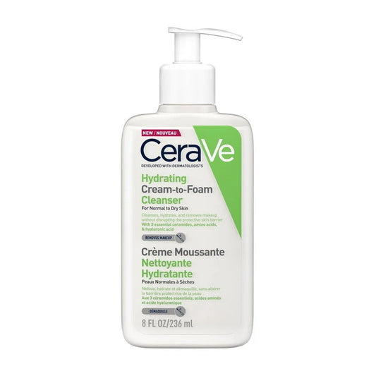 Cerave - Hydrating Cream-To-Foam Cleanser For Normal To Dry Skin - 236ml