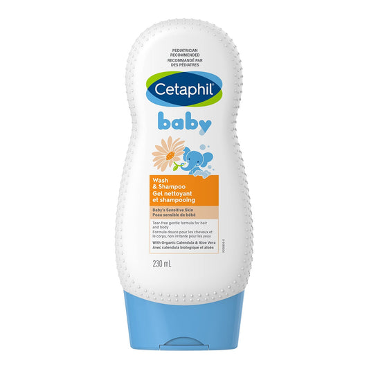 Cetaphil - Baby Wash & Shampoo With Organic Calendula & Aloe Vera - 230ml