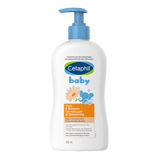 Cetaphil - Baby Wash & Shampoo With Organic Calendula & Aloe Vera - 400ml