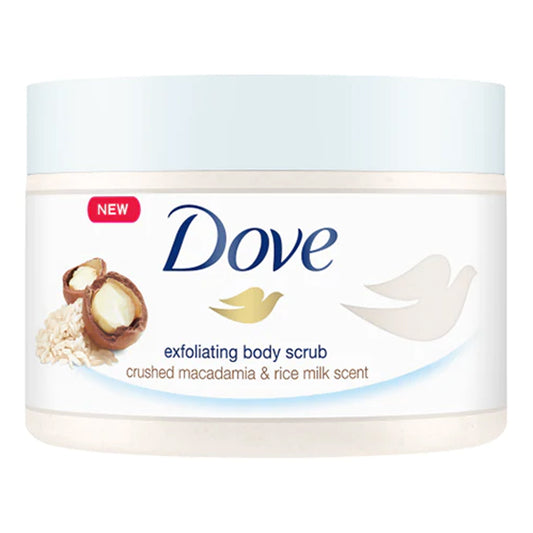 Dove - Crushed Macadamia & Rice Milk Scent Exfoliating Body Scrub - 225ml