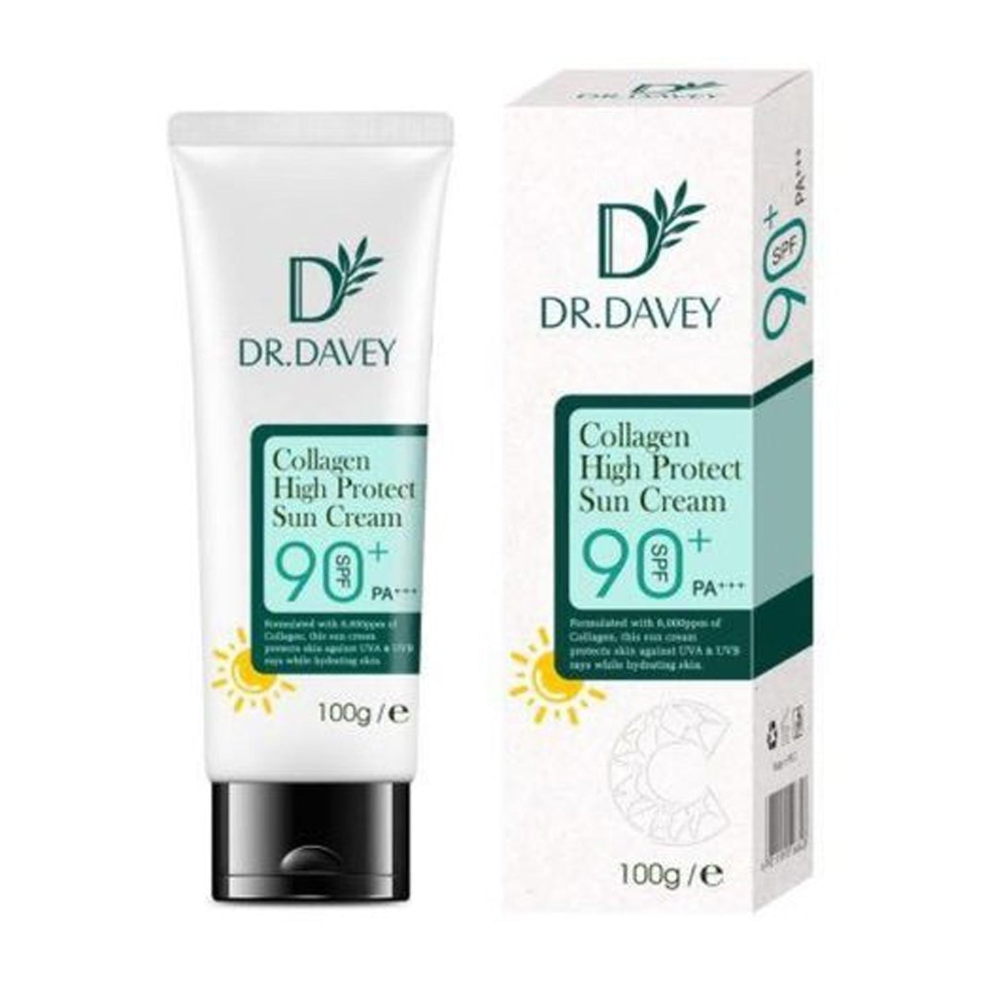 Dr. Davey - Collagen High Protect Sun Cream SPF 90 PA+++ - 100g