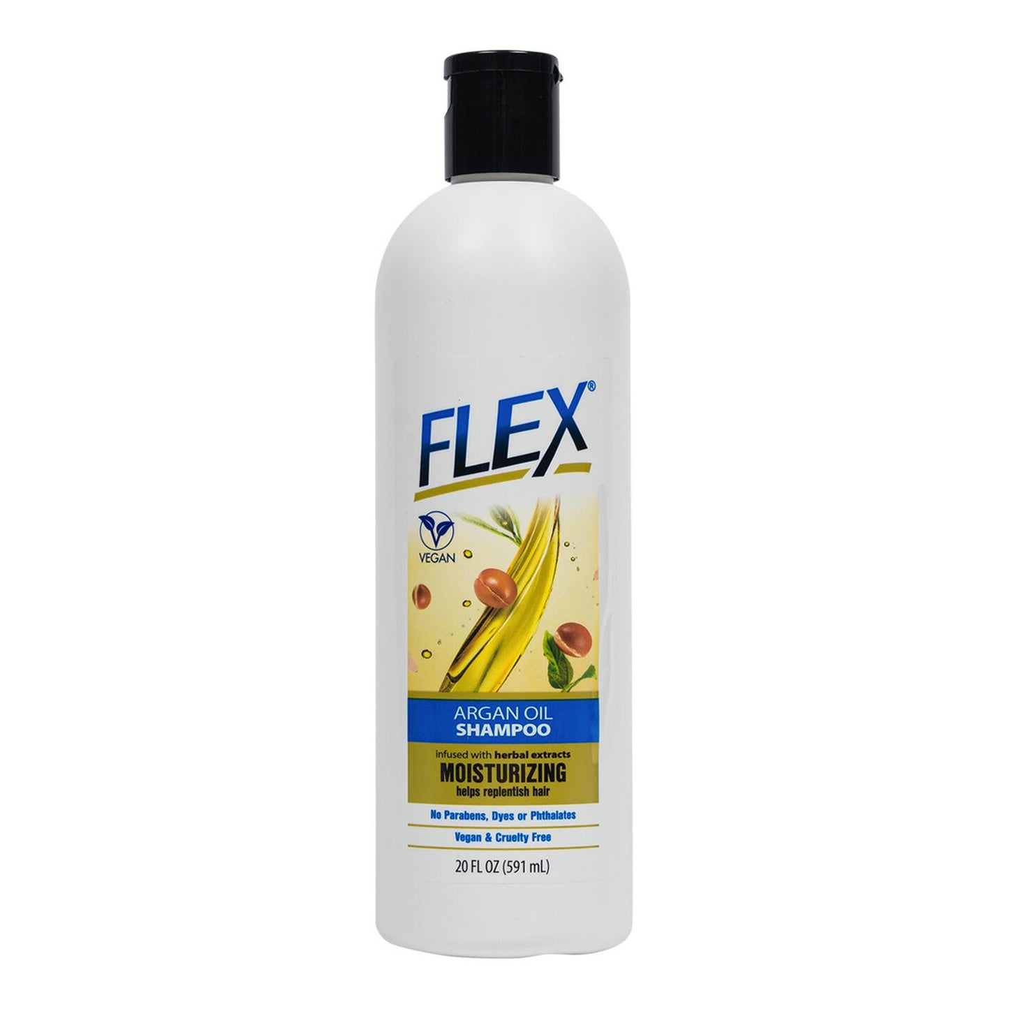 Flex - Argan Oil Moisturizing Shampoo Infused With Herbal Extracts - 591ml