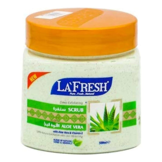 La Fresh - Deep Exfoliating Aloe Vera Face & Body Scrub With Aloe Vera & Vitamin E - 500ml