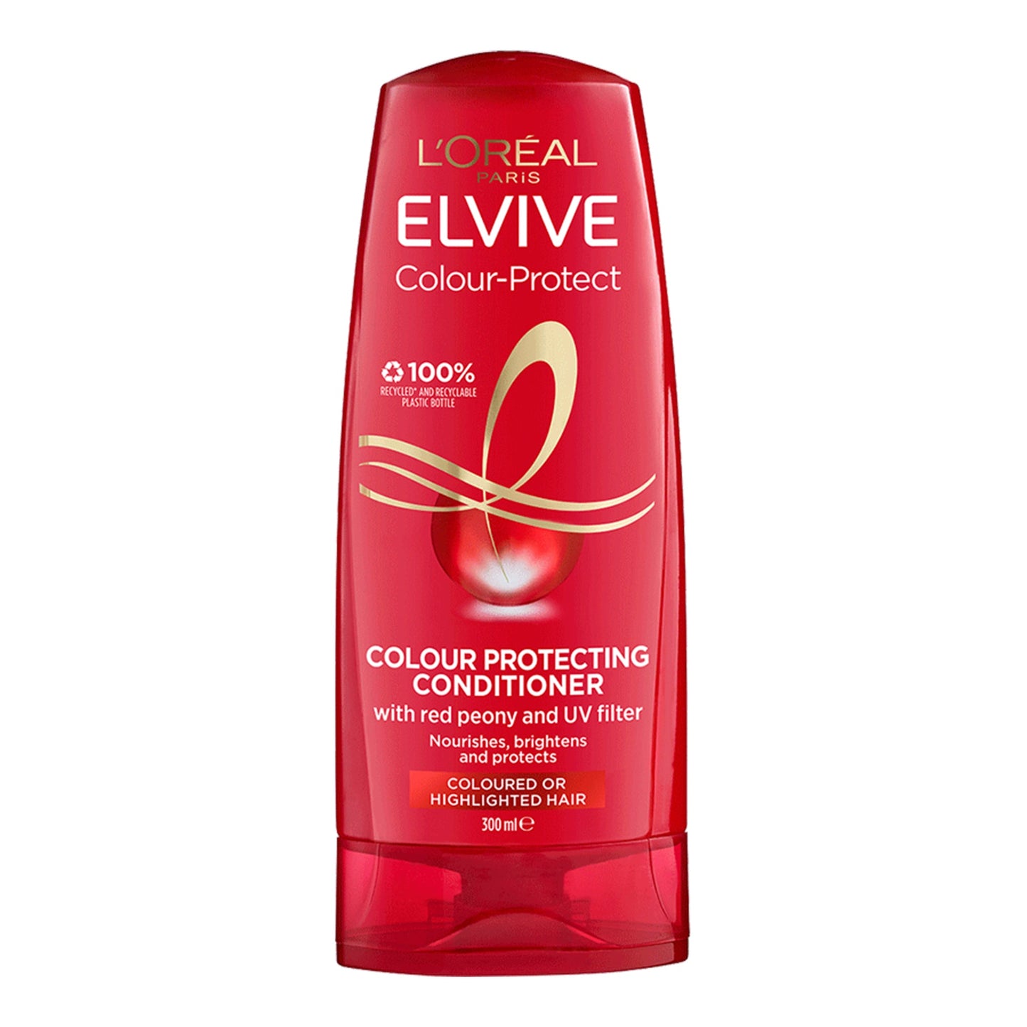 L'OREAL PARIS - ELVIVE COLOUR PROTECT COLOUR PROTECTING CONDITIONER WITH UV FILTER & RED PEONY - 300ML