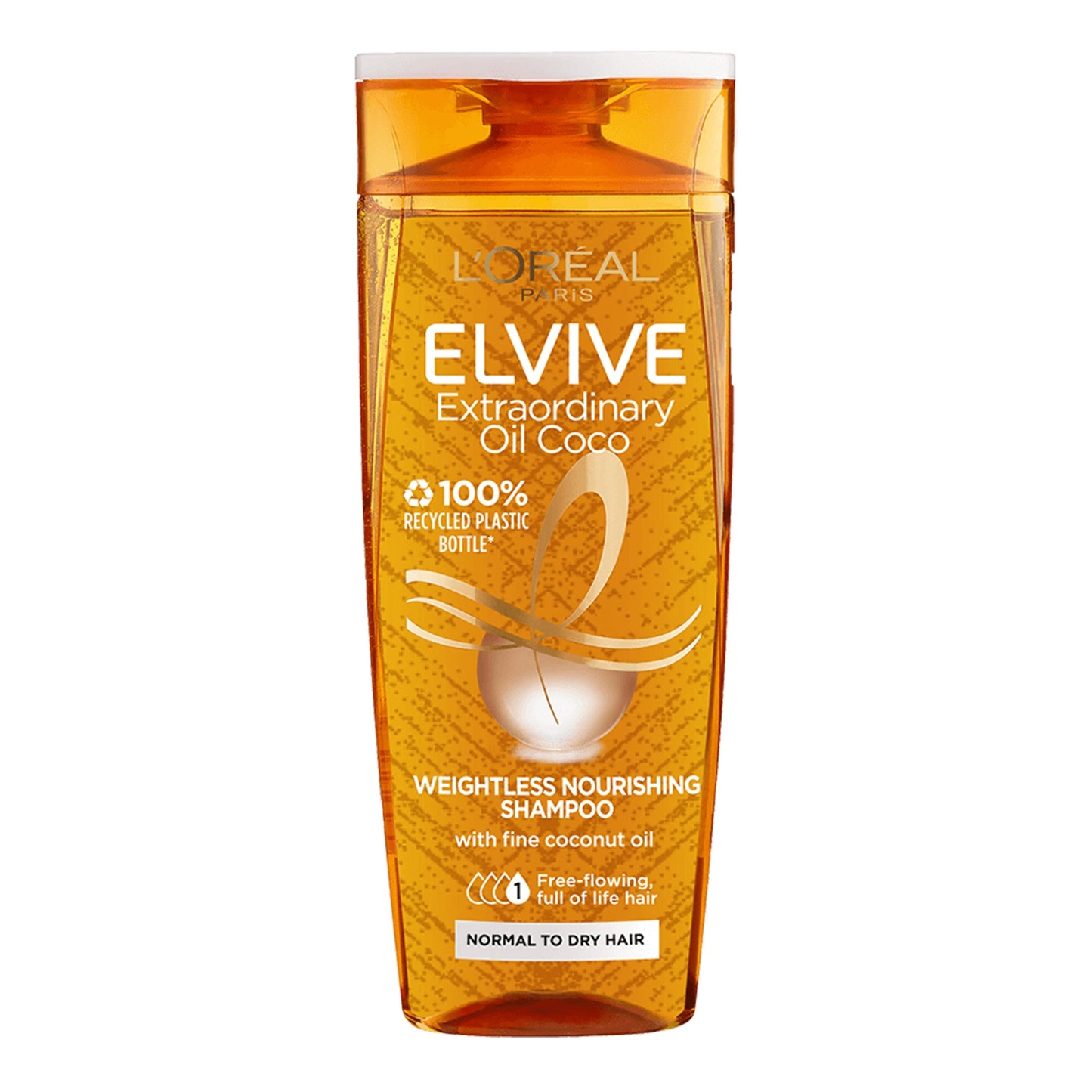 L'OREAL PARIS - ELVIVE EXTRAORDINARY OIL COCO WEIGHTLESS NOURISHING SHAMPOO WITH EXTRA-FINE COCONUT OIL - 400ML