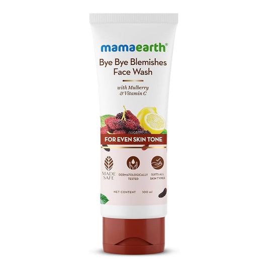 Mamaearth - Bye Bye Blemishes Face Wash With Mulberry & Vitamin C For Even Skin Tone - 100ml