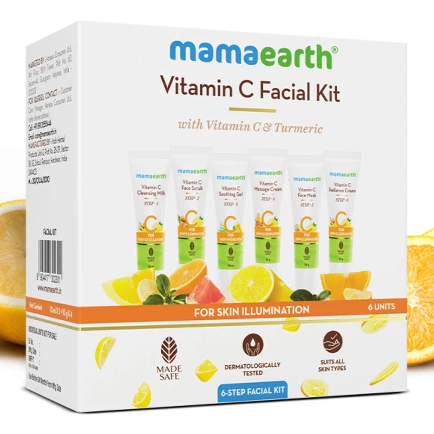 Mamaearth - Vitamin C Facial Kit With Vitamin C & Turmeric For Skin Illumination - 60g