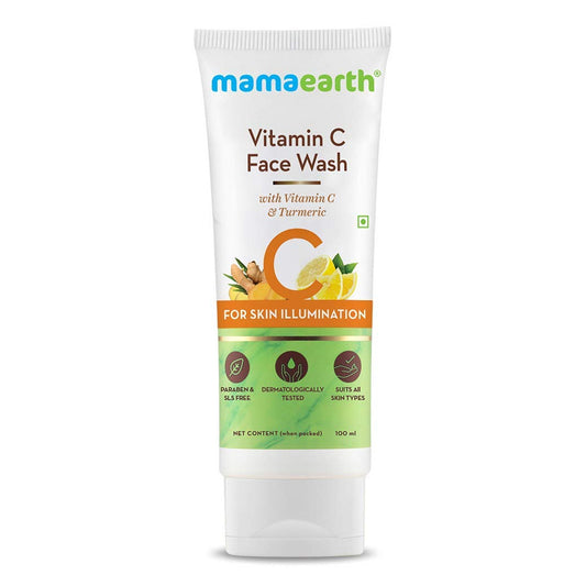 Mamaearth - Vitamin C Face Wash With Vitamin C & Turmeric For Skin Illumination - 100ml