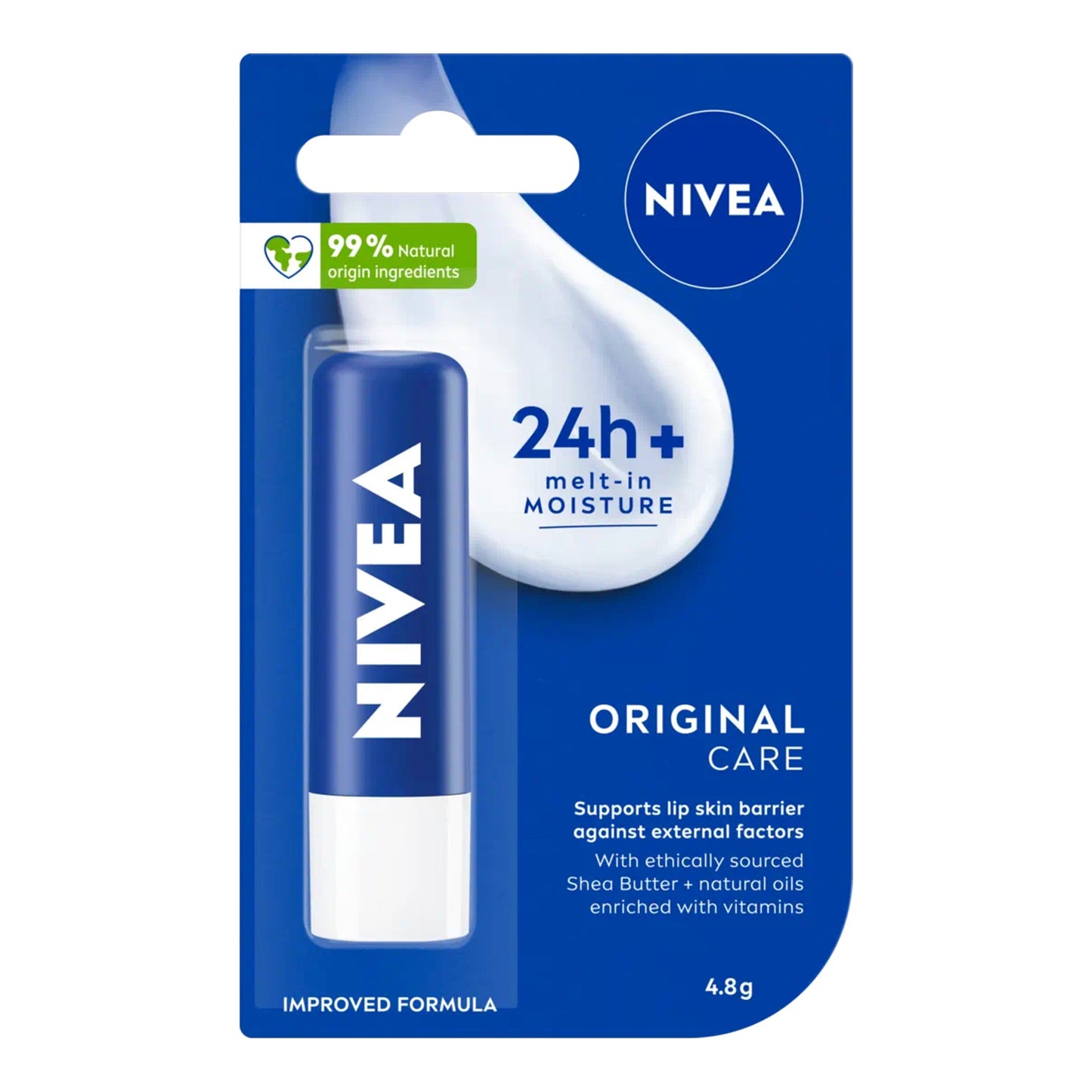 Nivea - Original Care Caring Lip Balm With Shea Butter & Natural Oil - 4.8g