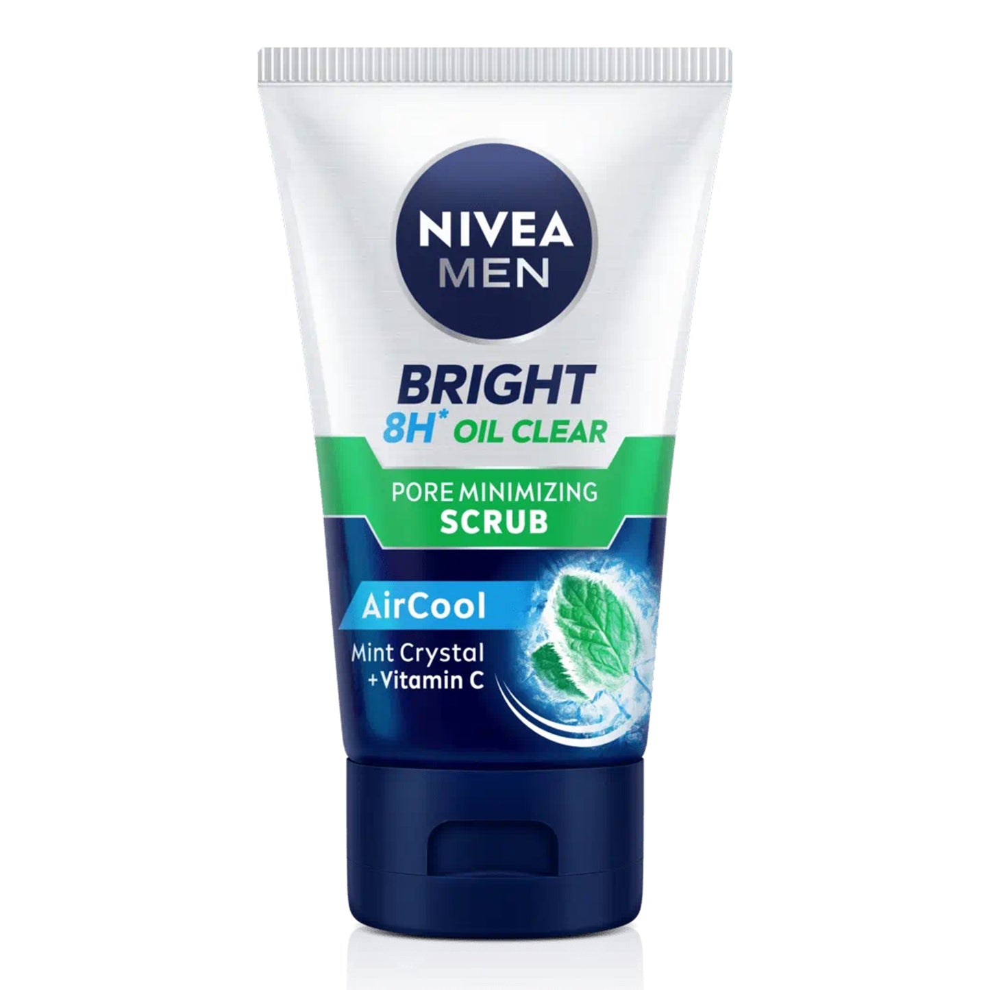 Nivea Men - Bright 8H Oil Clear Pore Minimizing Scrub With Air Cool Mint Crystal + Vitamin C - 100ml