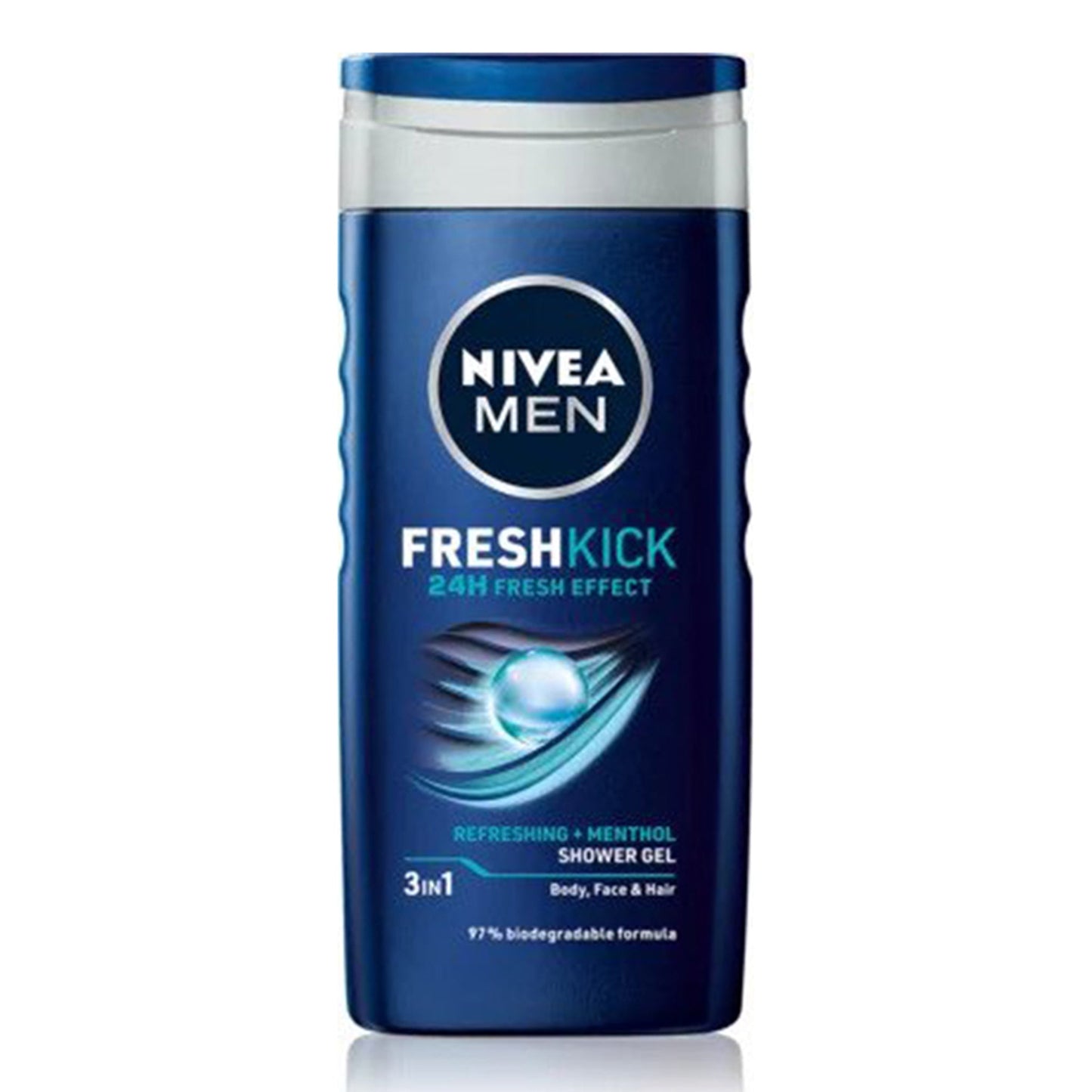 Nivea Men - Fresh Kick 24H Fresh Effect Refreshing + Menthol Shower Gel - 250ml