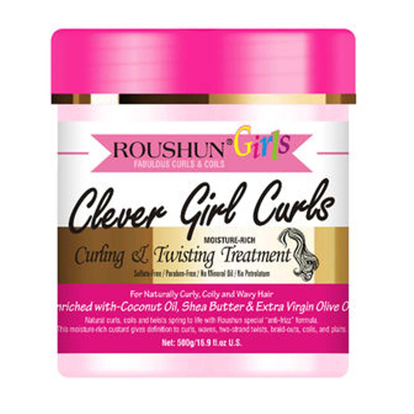 Roushun - Fabulous Curls & Coils Clever Girl Curls Moisture-Rich Curling & Twisting Treatment - 500g