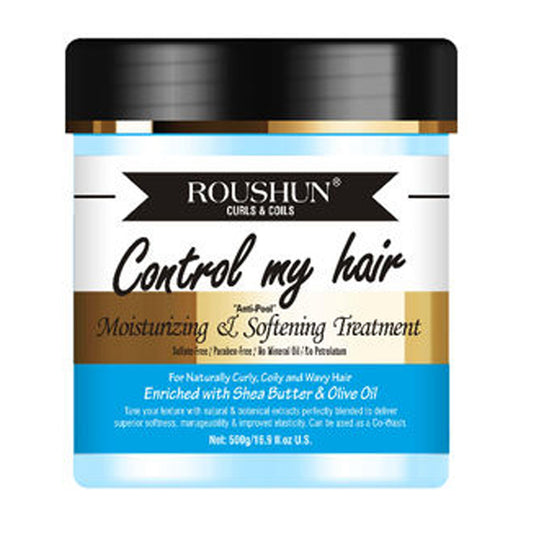 Roushun - Curls & Coils Control My Hair Anti-Pool Moisturizing & Softening Treatment Hair Mask - 500g