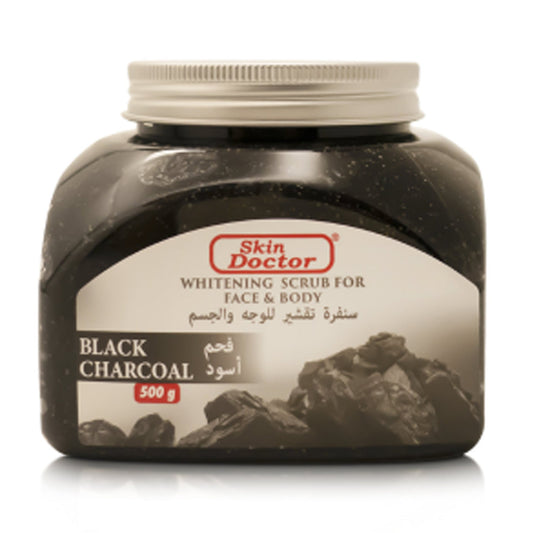 Skin Doctor - Black Charcoal Whitening Scrub For Face & Body - 500g