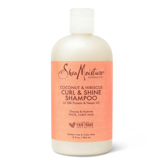 Shea Moisture - Coconut & Hibiscus Curl & Shine Shampoo With Silk Protein & Neem Oil - 384ml