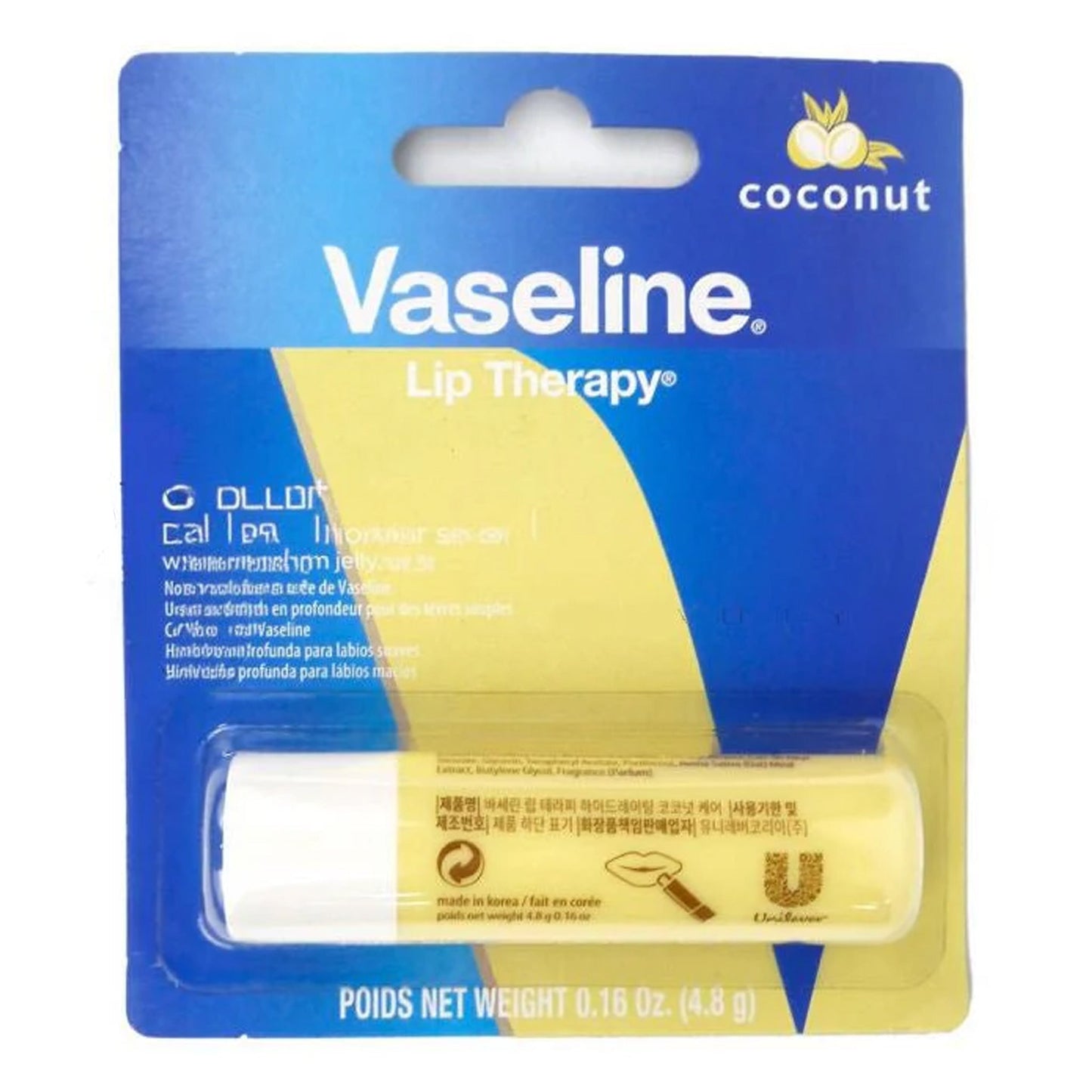 Vaseline - Coconut Lip Therapy With Petroleum Jelly - 4.8g