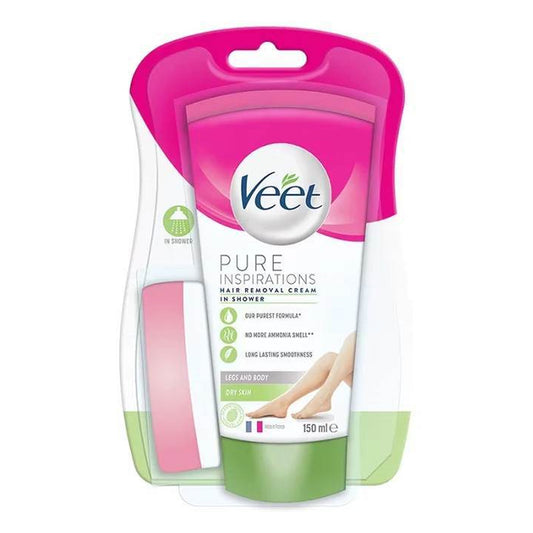 Veet - Pure Inspirations Hair Removal Cream In Shower For Dry Skin - 150ml